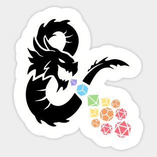 8 Shaped Dragon Rainbow Dice Fire Sticker